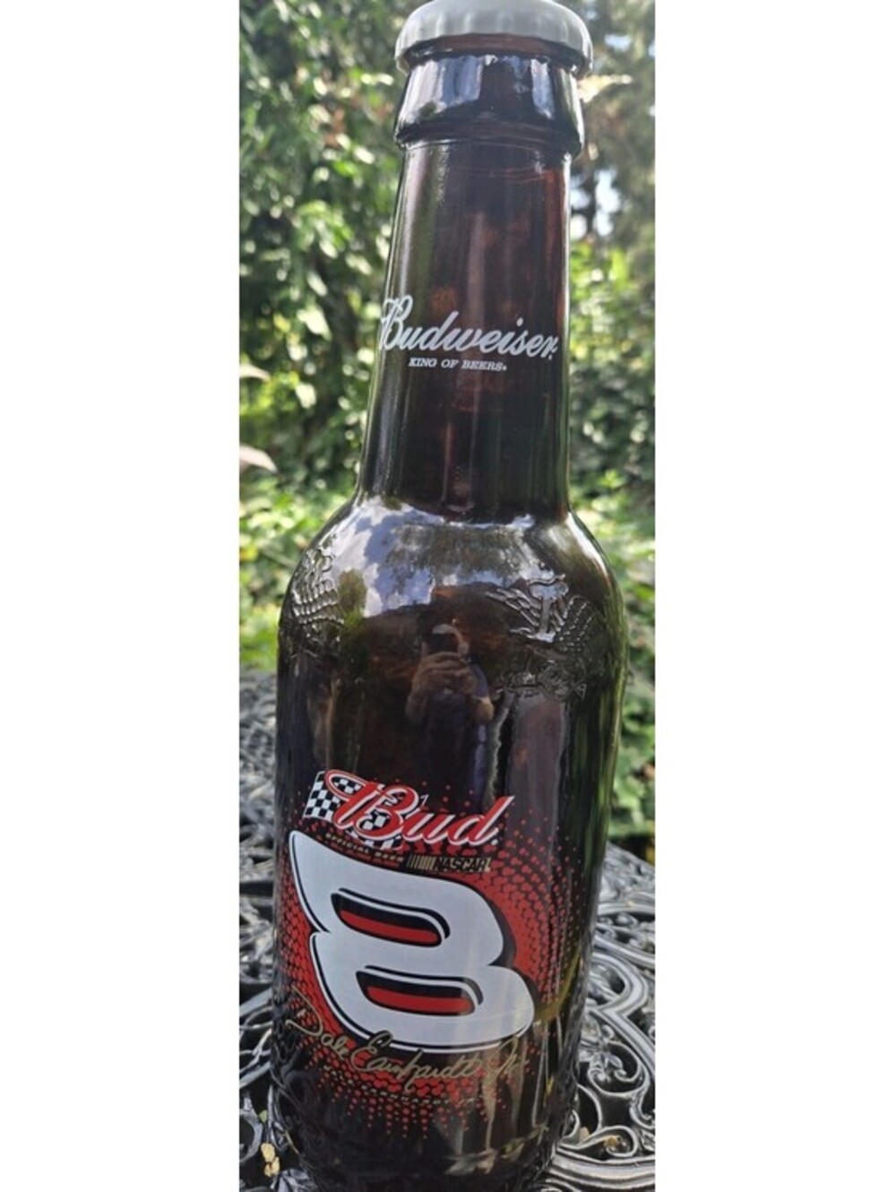 Dale Earnhardt Jr Giant Jumbo Budweiser Glass Bottle #8 15" Tall